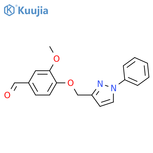 3-Methoxy-4-[(1-phenyl-1H-pyrazol-3-yl)methoxy]benzaldehyde structure