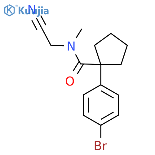 1-(4-bromophenyl)-N-(cyanomethyl)-N-methylcyclopentane-1-carboxamide structure