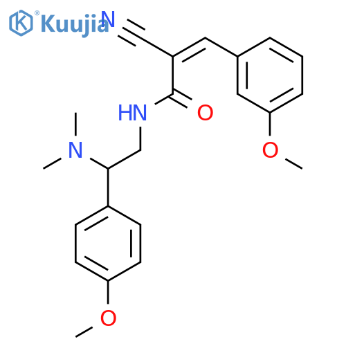 (Z)-2-cyano-N-[2-(dimethylamino)-2-(4-methoxyphenyl)ethyl]-3-(3-methoxyphenyl)prop-2-enamide structure