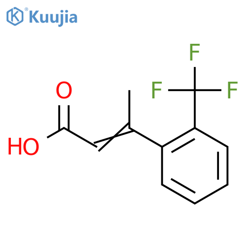 3-2-(trifluoromethyl)phenylbut-2-enoic acid structure