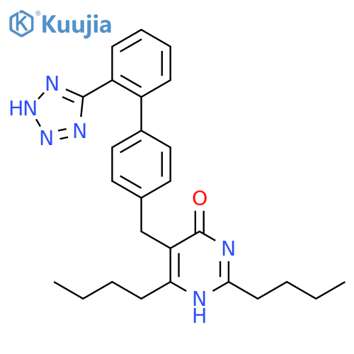 2,6-dibutyl-5-{[2'-(2H-tetrazol-5-yl)biphenyl-4-yl]methyl}pyrimidin-4(1H)-one structure