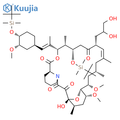 24,33-Bis-O-(tert-butyldimethylsilyl)-37,38-dehydro-37,38-dihydroxy-FK-506 (mixture of diastereomers) structure