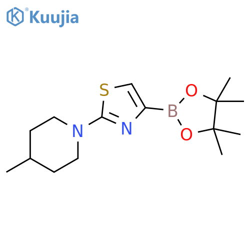 2-(4-methylpiperidin-1-yl)-4-(4,4,5,5-tetramethyl-1,3,2-dioxaborolan-2-yl)thiazole structure