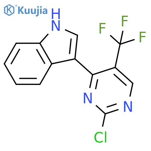 1H-Indole, 3-[2-chloro-5-(trifluoromethyl)-4-pyrimidinyl]- structure