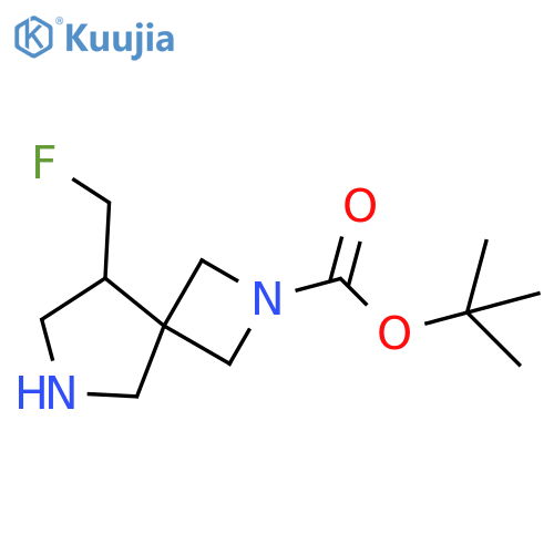tert-butyl 5-(fluoromethyl)-2,7-diazaspiro[3.4]octane-2-carboxylate structure