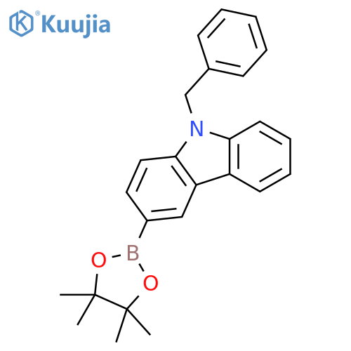 9-Benzyl-3-(4,4,5,5-tetramethyl-1,3,2-dioxaborolan-2-yl)carbazole structure