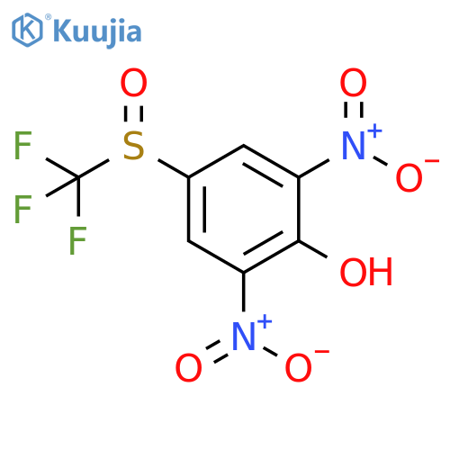 Phenol, 2,6-dinitro-4-[(trifluoromethyl)sulfinyl]- structure
