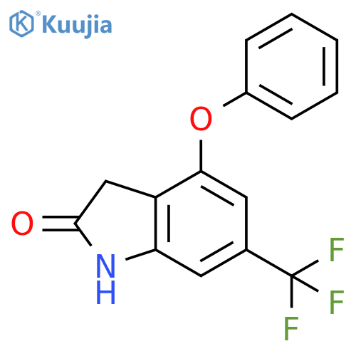 2H-Indol-2-one, 1,3-dihydro-4-phenoxy-6-(trifluoromethyl)- structure