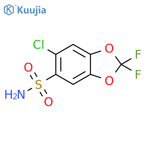 1,3-Benzodioxole-5-sulfonamide, 6-chloro-2,2-difluoro- structure