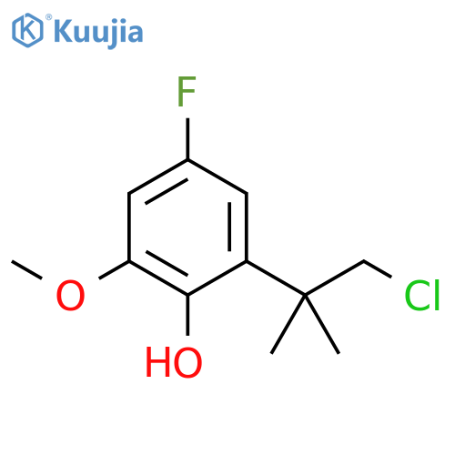 Phenol, 2-(2-chloro-1,1-dimethylethyl)-4-fluoro-6-methoxy- structure