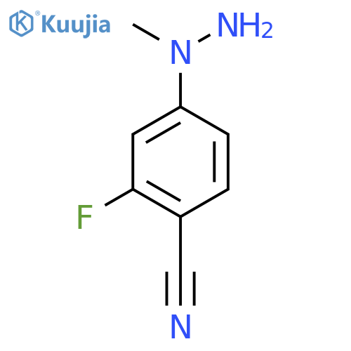 2-Fluoro-4-(1-methylhydrazin-1-yl)benzonitrile structure