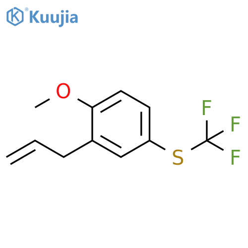 Benzene, 1-methoxy-2-(2-propen-1-yl)-4-[(trifluoromethyl)thio]- structure