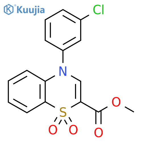 methyl 4-(3-chlorophenyl)-1,1-dioxo-4H-1lambda6,4-benzothiazine-2-carboxylate structure
