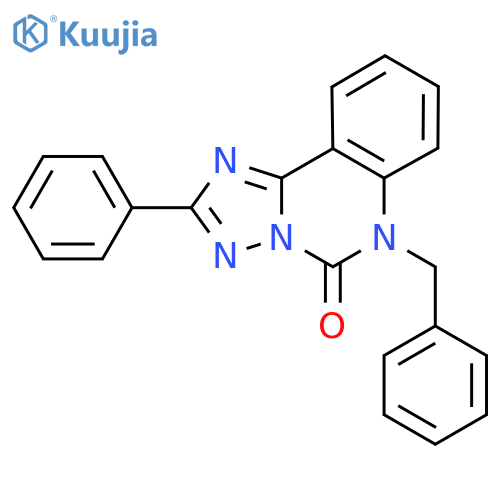6-benzyl-2-phenyl-5H,6H-[1,2,4]triazolo[1,5-c]quinazolin-5-one structure