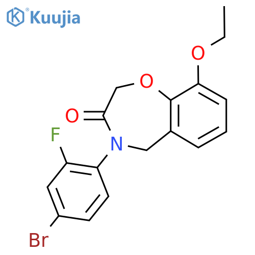 4-(4-bromo-2-fluorophenyl)-9-ethoxy-2,3,4,5-tetrahydro-1,4-benzoxazepin-3-one structure