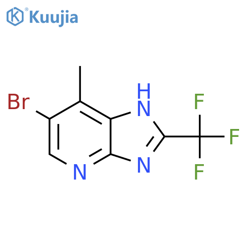 6-Bromo-7-methyl-2-(trifluoromethyl)-3H-imidazo[4,5-b]pyridine structure