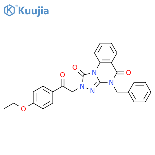 4-benzyl-2-[2-(4-ethoxyphenyl)-2-oxoethyl]-1H,2H,4H,5H-[1,2,4]triazolo[4,3-a]quinazoline-1,5-dione structure