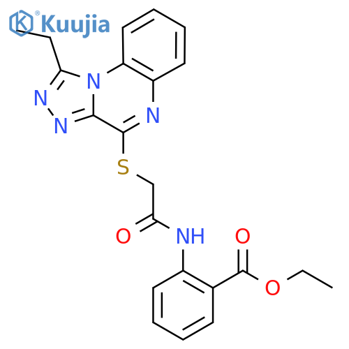 ethyl 2-[2-({1-ethyl-[1,2,4]triazolo[4,3-a]quinoxalin-4-yl}sulfanyl)acetamido]benzoate structure