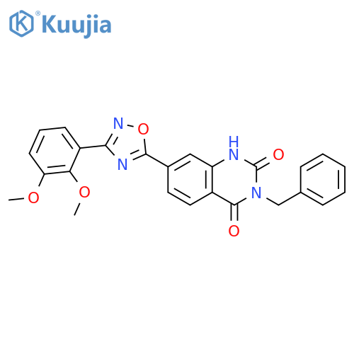 3-benzyl-7-[3-(2,3-dimethoxyphenyl)-1,2,4-oxadiazol-5-yl]-1,2,3,4-tetrahydroquinazoline-2,4-dione structure
