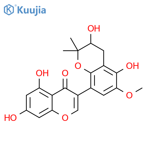 [3,8'-Bi-4H-1-benzopyran]-4-one,2',3'-dihydro-3',5,5',7-tetrahydroxy-6'-methoxy-2',2'-dimethyl- (9CI) structure