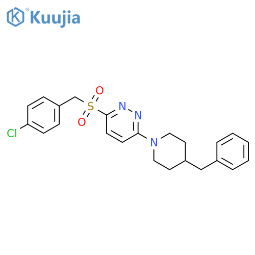 3-(4-benzylpiperidin-1-yl)-6-[(4-chlorophenyl)methanesulfonyl]pyridazine structure