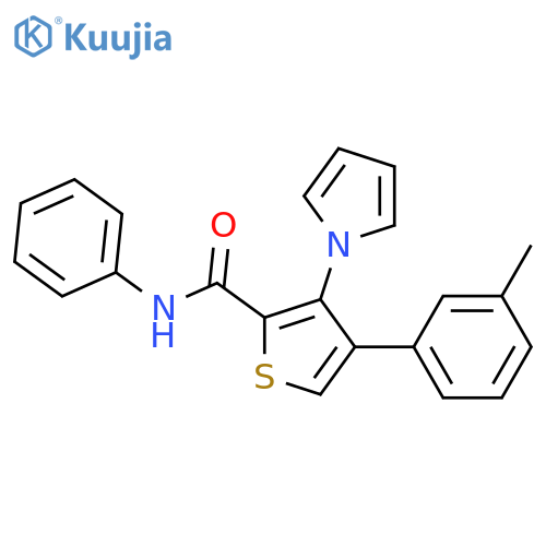 4-(3-methylphenyl)-N-phenyl-3-(1H-pyrrol-1-yl)thiophene-2-carboxamide structure