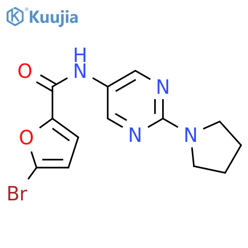 5-bromo-N-2-(pyrrolidin-1-yl)pyrimidin-5-ylfuran-2-carboxamide structure