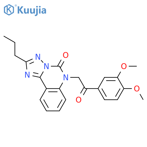 6-[2-(3,4-dimethoxyphenyl)-2-oxoethyl]-2-propyl-5H,6H-[1,2,4]triazolo[1,5-c]quinazolin-5-one structure