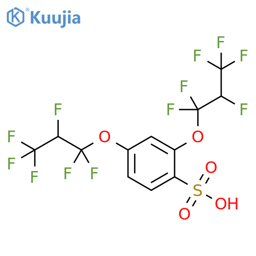 Benzenesulfonic acid, 2,4-bis(1,1,2,3,3,3-hexafluoropropoxy)- structure