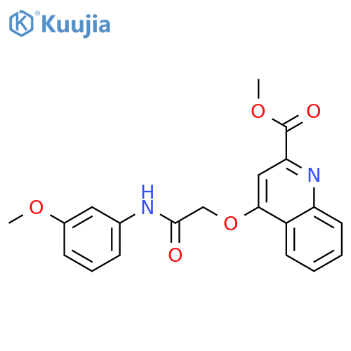 methyl 4-{[(3-methoxyphenyl)carbamoyl]methoxy}quinoline-2-carboxylate structure