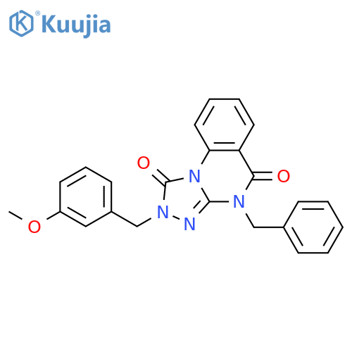 4-benzyl-2-[(3-methoxyphenyl)methyl]-1H,2H,4H,5H-[1,2,4]triazolo[4,3-a]quinazoline-1,5-dione structure