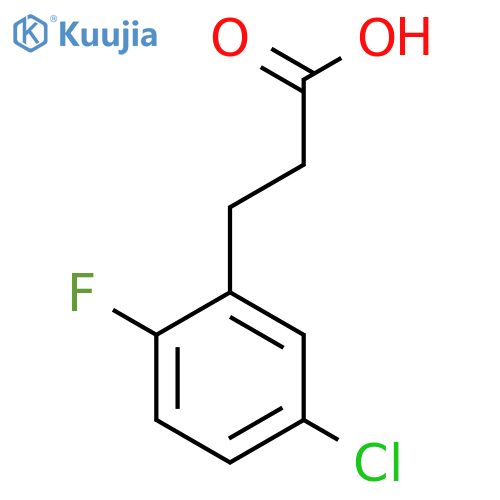 3-(5-Chloro-2-fluorophenyl)propanoic acid structure