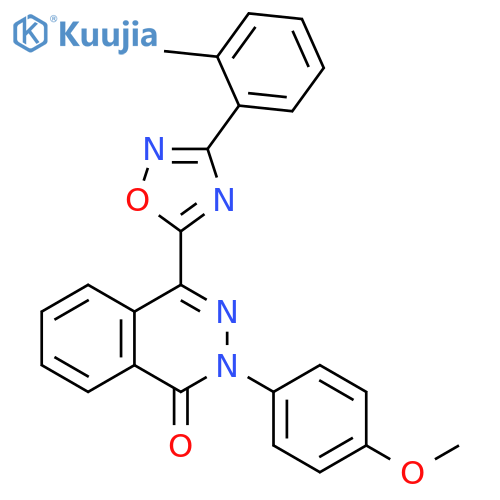 2-(4-methoxyphenyl)-4-[3-(2-methylphenyl)-1,2,4-oxadiazol-5-yl]-1,2-dihydrophthalazin-1-one structure