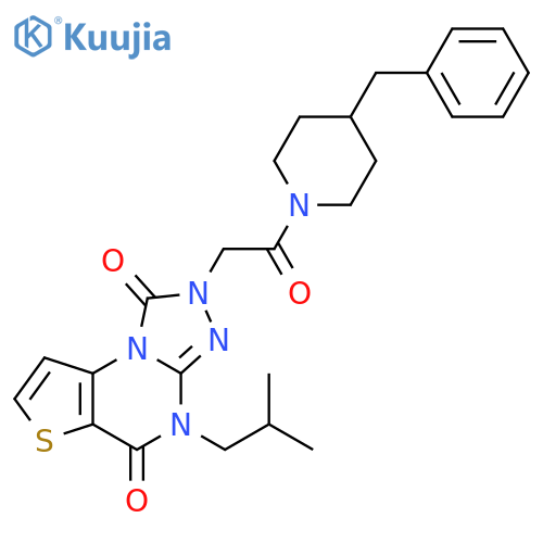 11-[2-(4-benzylpiperidin-1-yl)-2-oxoethyl]-8-(2-methylpropyl)-5-thia-1,8,10,11-tetraazatricyclo[7.3.0.0^{2,6}]dodeca-2(6),3,9-triene-7,12-dione structure