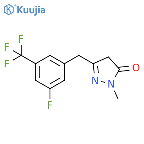 3-(3-fluoro-5-(trifluoromethyl)benzyl)-1-methyl-1H-pyrazol-5-ol structure