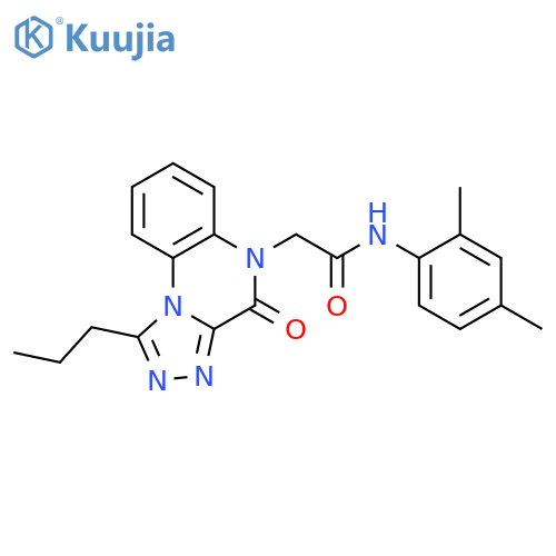 N-(2,4-dimethylphenyl)-2-{4-oxo-1-propyl-4H,5H-[1,2,4]triazolo[4,3-a]quinoxalin-5-yl}acetamide structure