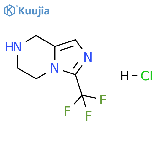 3-(trifluoromethyl)-5,6,7,8-tetrahydroimidazo[1,5-a]pyrazine;hydrochloride structure