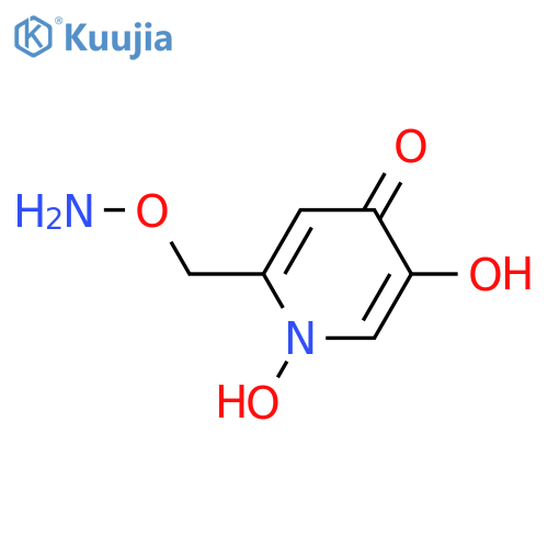 2-((aminooxy)methyl)-1,5-dihydroxypyridin-4(1H)-one hydrochloride structure