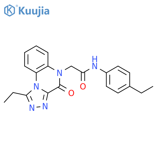 2-{1-ethyl-4-oxo-4H,5H-[1,2,4]triazolo[4,3-a]quinoxalin-5-yl}-N-(4-ethylphenyl)acetamide structure