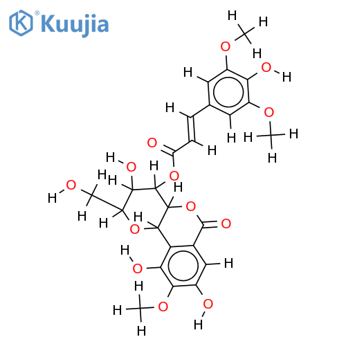 4-O-[(E)-4-hydroxy-3,5-dimethoxycinnamoyl]bergenin structure