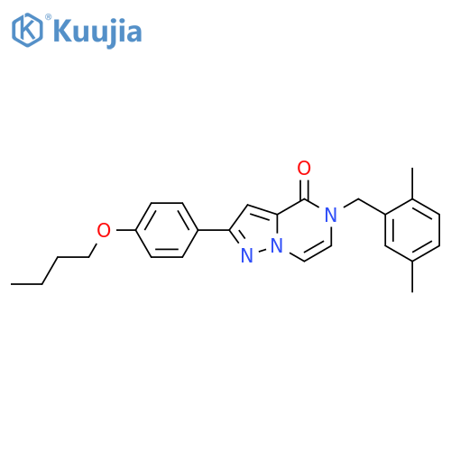 2-(4-butoxyphenyl)-5-[(2,5-dimethylphenyl)methyl]-4H,5H-pyrazolo[1,5-a]pyrazin-4-one structure