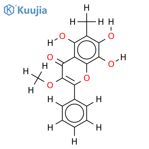 3-Me ether-3,5,7,8-Tetrahydroxy-6-methylflavone structure