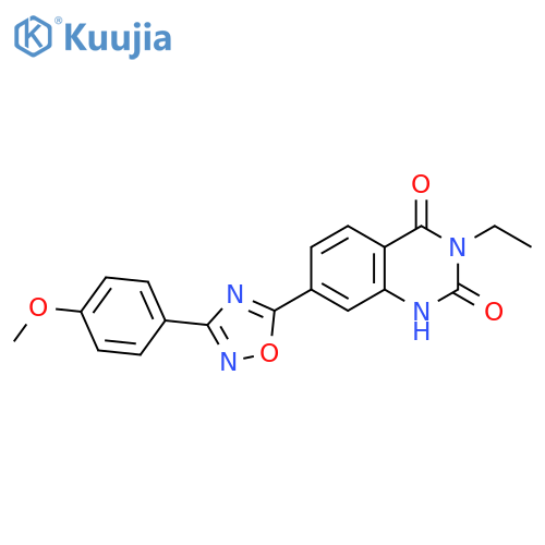 3-ethyl-7-[3-(4-methoxyphenyl)-1,2,4-oxadiazol-5-yl]-1,2,3,4-tetrahydroquinazoline-2,4-dione structure