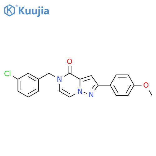 5-[(3-chlorophenyl)methyl]-2-(4-methoxyphenyl)-4H,5H-pyrazolo[1,5-a]pyrazin-4-one structure