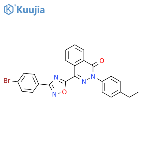 4-[3-(4-bromophenyl)-1,2,4-oxadiazol-5-yl]-2-(4-ethylphenyl)-1,2-dihydrophthalazin-1-one structure