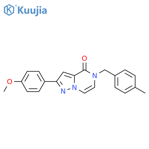 2-(4-methoxyphenyl)-5-[(4-methylphenyl)methyl]-4H,5H-pyrazolo[1,5-a]pyrazin-4-one structure