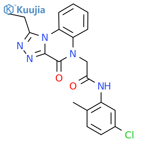 N-(5-chloro-2-methylphenyl)-2-{1-ethyl-4-oxo-4H,5H-[1,2,4]triazolo[4,3-a]quinoxalin-5-yl}acetamide structure