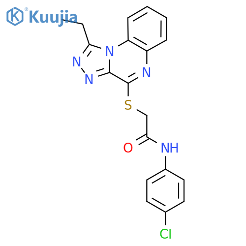 N-(4-chlorophenyl)-2-({1-ethyl-[1,2,4]triazolo[4,3-a]quinoxalin-4-yl}sulfanyl)acetamide structure