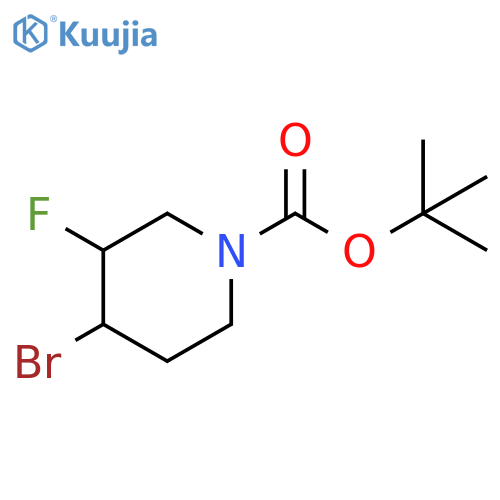 tert-butyl 4-bromo-3-fluoropiperidine-1-carboxylate structure
