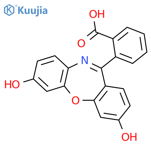 2-(3,7-Dihydroxy-dibenzo[b,f][1,4]oxazepin-11-yl)-benzoic acid structure